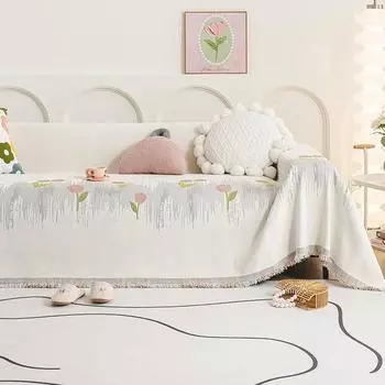 Полотенце для дивана из синели, универсальный чехол для дивана Four Seasons, чехол для дивана со знаменитостями, милый чехол для дивана в пасторальном стиле, полностью покрытый тканевый чехол для дивана 180*130cm