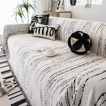 Полотенце для дивана из синели, универсальный чехол для дивана Four Seasons, пылезащитный чехол для гостиной, прямой ряд, цельный тканевый чехол 180*130cm