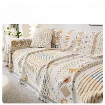 Полотенце для дивана из синели, универсальный универсальный чехол для дивана Four Seasons, пылезащитный чехол, цельный диван, большой тканевый чехол, подушка 180*130cm