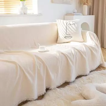 Полотенце для дивана из синели, универсальный чехол для подушки, универсальный чехол для подушки, четыре сезона, универсальный диван, полное покрытие, ткань для одеяла, чехол для дивана, сплошной цвет 180*130CM