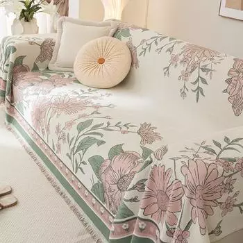 Полотенце для дивана из синели, универсальный универсальный чехол для дивана Four Seasons, пылезащитный чехол для гостиной, цельный диван, большой тканевый чехол 180*130cm