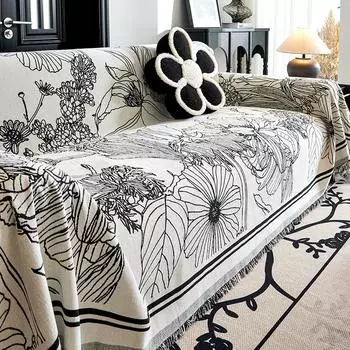 Полотенце для дивана из синели, универсальный универсальный чехол для дивана Four Seasons, пылезащитный чехол, цельный чехол для дивана, тканевая подушка 180*130cm