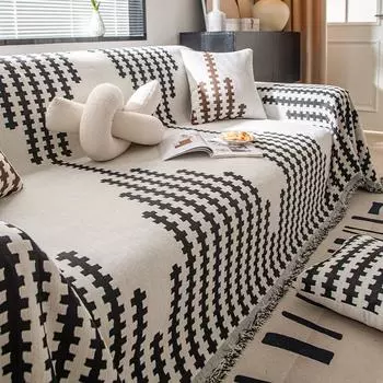 Полотенце для дивана из синели, универсальный универсальный чехол для дивана Four Seasons, пылезащитный чехол, цельный чехол для дивана, ткань с защитой от царапин 180*130cm