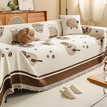 Полотенце для дивана из синели, универсальный универсальный чехол для дивана Four Seasons, пылезащитный чехол, цельный диван, большой тканевый чехол 180*130cm