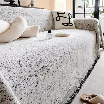 Полотенце для дивана из синели, универсальный чехол для дивана Four Seasons, пылезащитный чехол для гостиной, прямой ряд, цельный тканевый чехол 180*130cm