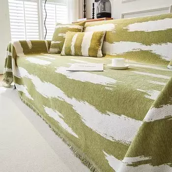 Полотенце для дивана из синели, универсальный универсальный чехол для дивана Four Seasons, пылезащитный чехол для гостиной, цельный тканевый чехол для дивана 180*130cm