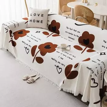 Полотенце для дивана из синели, универсальный универсальный чехол для дивана Four Seasons, пылезащитный чехол для гостиной, цельный тканевый чехол для дивана 180*130cm