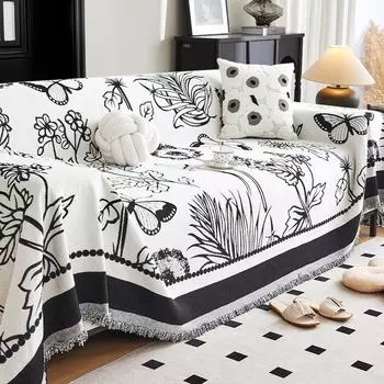 Полотенце для дивана из синели, универсальный универсальный чехол для дивана Four Seasons, пылезащитный чехол для гостиной, цельный диван, большой тканевый чехол 180*130cm