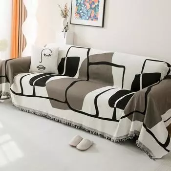 Полотенце для дивана из синели, универсальный универсальный чехол для дивана Four Seasons, пылезащитный чехол для гостиной, цельный диван, большой тканевый чехол 180*130cm