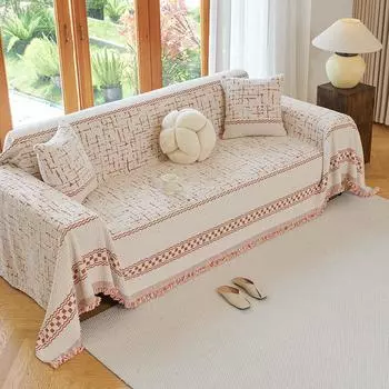 Полотенце для дивана из синели в стиле бохо с кисточками, двустороннее, для гостиной, кемпинга, пикника, большое одеяло, пляжное полотенце для отдыха, отдыха 180x130