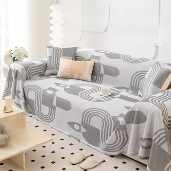 Полотенце для дивана, летнее новое стильное интегрированное полное покрытие, ткань, противоскользящее прохладное ощущение, чехол для подушки для дивана 180*130cm