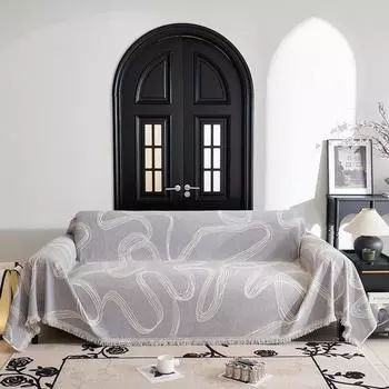 Полотенце для дивана Line, современный простой всесезонный тканевый чехол, мягкий и удобный, шенилл, полотенце для диванной подушки 180*130cm