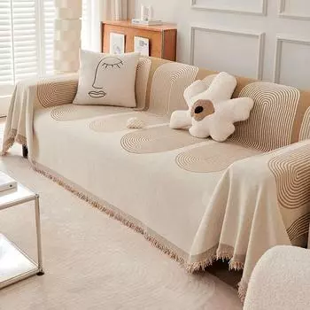 Полотенце для дивана на все сезоны, простой стиль Ins, диван с защитой от кошачьих царапин, пылезащитное одеяло для дивана 180x130cm