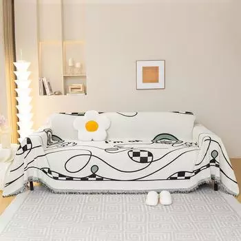 Полотенце для дивана Нескользящий всесезонный чехол из шенилла All-inclusive для дивана Подушка Одеяло 180*130cm