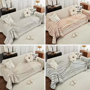 Полотенце для дивана Nordic Ins Style, покрывало из жаккарда Coastline, универсальная подушка для дивана Four Seasons 180x130