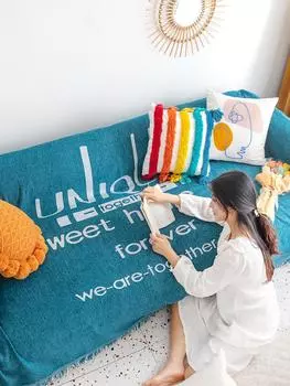 Полотенце для дивана Nordic Ins Style, все включено, чехол для дивана, подушка для дивана, односпальный и двухместный диван, одеяло 180*130cm
