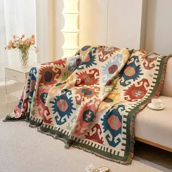 Полотенце для дивана Nordic Tassel, всесезонный чехол для дивана, пылезащитный чехол от царапин, чехол для дивана, одеяло, ковер, дорожный коврик 90x90