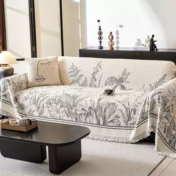 Полотенце для дивана Новое утолщенное шерстяное волокно Четырехсезонное универсальное покрывало Одеяло Все включено Универсальный чехол для дивана 180*130cm