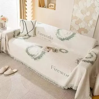 Полотенце для дивана, подушка для сиденья, двусторонний чехол, одеяло, многофункциональное противоскользящее полное жаккардовое покрытие, пылезащитное тканевое полотенце 180x130