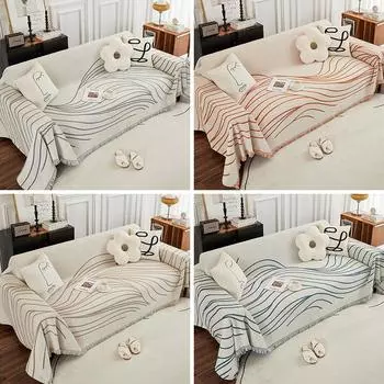 Полотенце для дивана, полное покрытие, жаккардовое синельное одеяло для дивана, четыре сезона, универсальная диванная подушка 180x130