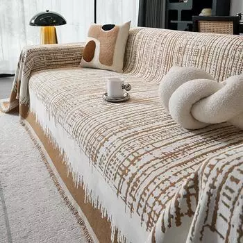 Полотенце для дивана с полным покрытием, легкая роскошь, высококачественное ощущение, нескользящее, универсальное для всех сезонов, новая подушка для дивана, ткань для чехла для дивана 180*130cm