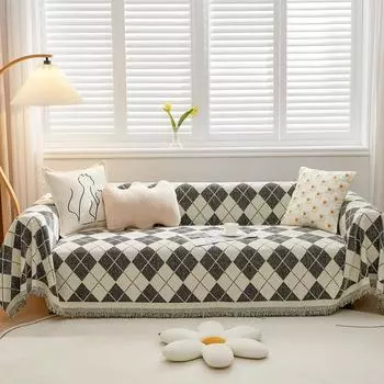 Полотенце для дивана с полным покрытием, универсальное для всех сезонов, современная простая подушка, чехол для дивана с полным покрытием, чехол для подушки, защита от царапин от кошек 180*130cm