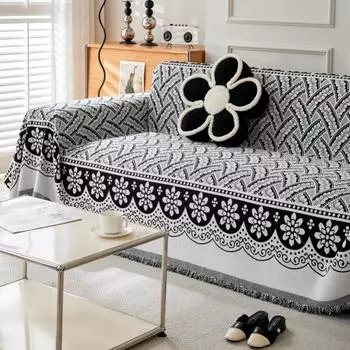 Полотенце для дивана с принтом, универсальное синельное нескользящее одеяло на четыре сезона, одеяло для гостиной, диванная подушка, полотенце для домашнего декора 180x90cm1pcs