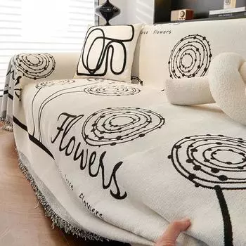 Полотенце для дивана синель Four Seasons, универсальная легкая роскошная высококачественная нецарапающаяся универсальная универсальная подушка для дивана с полным покрытием 180-130cm