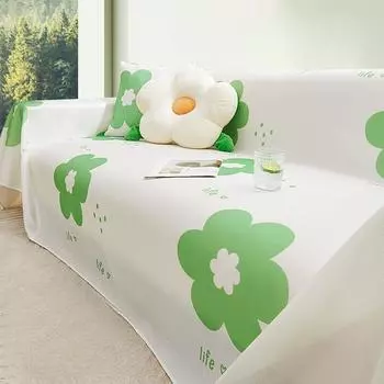 Полотенце для дивана со свежим принтом, летнее черное технологическое прохладное ощущение, полностью покрытое тканью для чехла на диван, полотенце на спинку 180*130cm