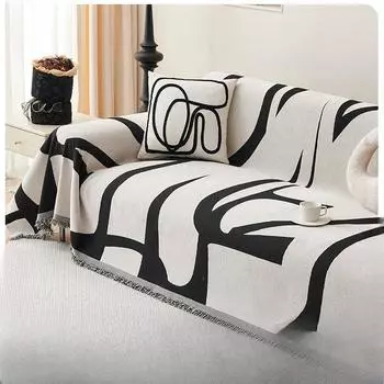 Полотенце для дивана, ткань с полным покрытием Ins, коврики из синели для кемпинга, чехол для подушки, полотенце, универсальный универсальный чехол для дивана «все включено», четыре сезона 90*180cm оранжевый