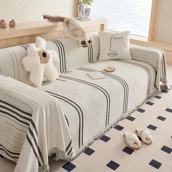 Полотенце для дивана, ткань с полным покрытием, универсальный универсальный коврик против кошачьих царапин, простой и современный, универсальный коврик Four Seasons, противоскользящее одеяло, «все включено» 180*130