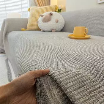 Полотенце для дивана, ткань с полным покрытием, кремовый стиль, хлопковая пряжа, коврики для кемпинга, чехол для диванной подушки, полотенце, универсальный универсальный чехол для дивана Four Seasons 180-130