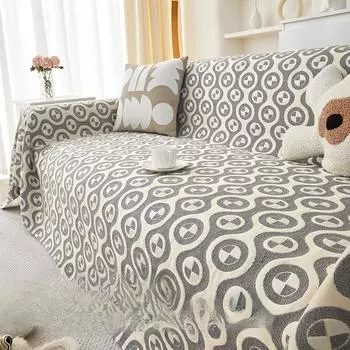 Полотенце для дивана, ткань с полным покрытием, универсальный простой чехол для дивана Four Seasons, универсальный чехол, нескользящая грязеотталкивающая диванная подушка для гостиной Advanced Sense 90*180cm