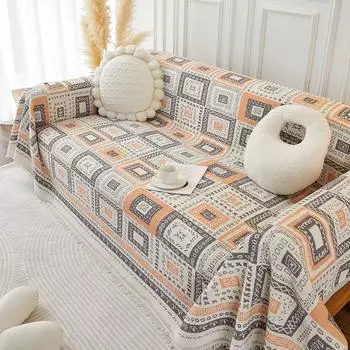 Полотенце для дивана в этническом стиле, универсальный четырехсезонный чехол для дивана, одеяло для дивана, полное покрытие, цельный чехол для дивана «все включено», подушка-чехол 180*130CM