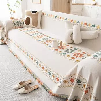 Полотенце для дивана в скандинавском минималистском стиле, полное покрытие, ткань из синели, Нескользящий универсальный чехол для дивана, универсальный чехол, универсальный чехол на четыре сезона 180*130cm