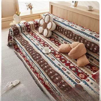 Полотенце для дивана в скандинавском стиле, чехол для дивана в стиле Instagram, ткань с полным покрытием, универсальный чехол для дивана Four Seasons, высококачественная нескользящая ткань, не царапающаяся 90*90cm