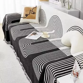 Полотенце для дивана в скандинавском стиле из шенилла, цельное, легко снимаемое, моющееся, универсальное, полностью покрытое, пыленепроницаемое, высококачественное, чехол для дивана, одеяло, полотенце 130*180cm