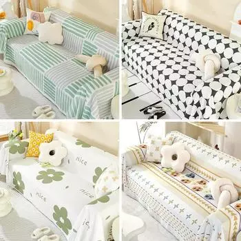 Полотенце для дивана в скандинавском стиле, универсальный современный и простой чехол для дивана, двусторонний чехол для дивана, одеяло, чехол для дивана с защитой от кошачьих царапин 180x90