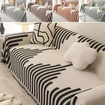 Полотенце для дивана в стиле бохо с кистями из шенилла для гостиной, кемпинга, пикника, офиса, накидка для сна, подушка, чехлы для дивана для гостиной 180x230cm оранжевый