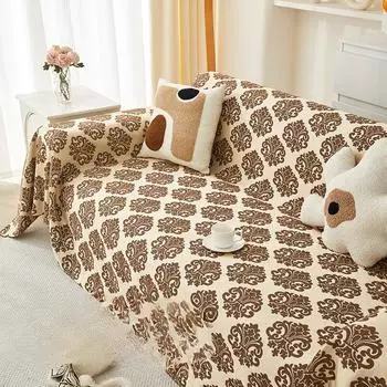 Полотенце для дивана в стиле Ins, ткань с полным покрытием, нескользящий, грязеотталкивающий чехол для дивана, двусторонняя доступная спинка, чехол для дивана для гостиной, пылезащитный 90*180cm