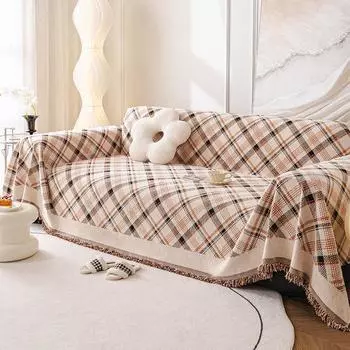 Полотенце для дивана «все в одном» Ins Style Скандинавский диван-одеяло Чехол «все включено» Универсальный чехол Чехол с защитой от пыли Четыре сезона Общего назначения 180*180 зелёный