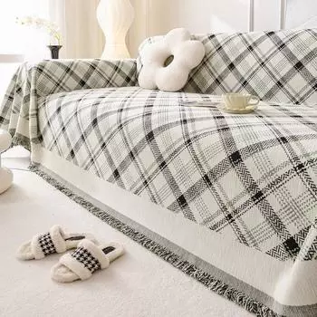 Полотенце для дивана «все в одном» Ins Style Скандинавский диван-одеяло Чехол «все включено» Универсальный чехол Чехол с защитой от пыли Четыре сезона Общего назначения 180*180 зелёный