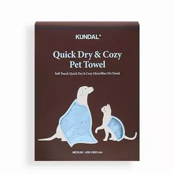 Полотенце для домашних животных из микрофибры Kundal Soft Touch Quick Dry & Cozy, корейская косметика с приятным ароматом
