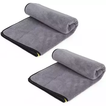 Полотенце для домашних животных, суперабсорбирующее, плотное, из микрофибры, салфетка для тела собаки/кошки (70см*140см, желтый/2 шт.)