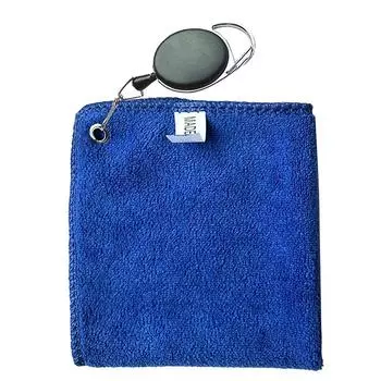 Полотенце для гольфа Влажная и сухая салфетка для чистки гольфа Идеально подходит для игроков в гольф Салфетки для чистки с выдвижным крючком Легко носить с собой синий