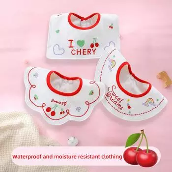 Полотенце для губ, детский нагрудник, водонепроницаемый хлопковый нагрудник для новорожденных, осенний и зимний нагрудник для мальчиков, вращение на 360 градусов 1pc