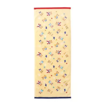 Полотенце для лица 34 x 85 см Хлопок Сделано в Японии Медведь Мальчики Девочки Малыши Детская Одежда Желтый [MIKI HOUSE] 100% Детская 12-8101-146 жёлтый