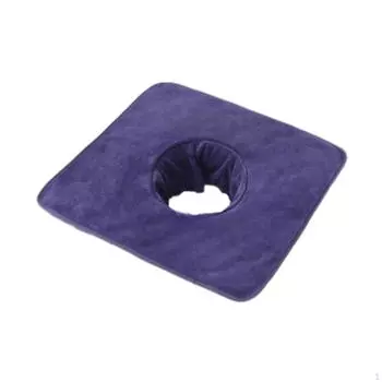 Полотенце для лица для массажного стола, чехол с отверстием для лица, мягкая простыня для косметических услуг темно-серого