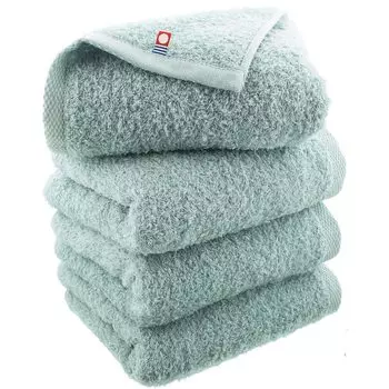 Полотенце для лица Imabari Factory Imabari Towel Сертифицированное полотенце для лица Сделано в Японии Дымчато-голубое 80 x 34 см Набор из 4 шт. Прибл.