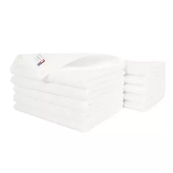 Полотенце для лица Imabari Natural Imabari, изготовленное в Quick Room Cotton of [oruta], Полотенце, сертифицированное, набор, Япония, тонкое, впитывающее, сушка, сушка, 100% (Набор 10, белый